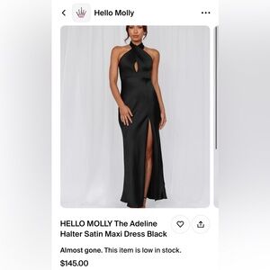 Bridesmaid dress - black satin